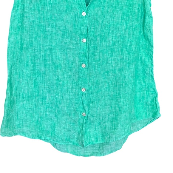 linen shirt 
buttons
used only once 
green color
Size S - Picture 6 of 6